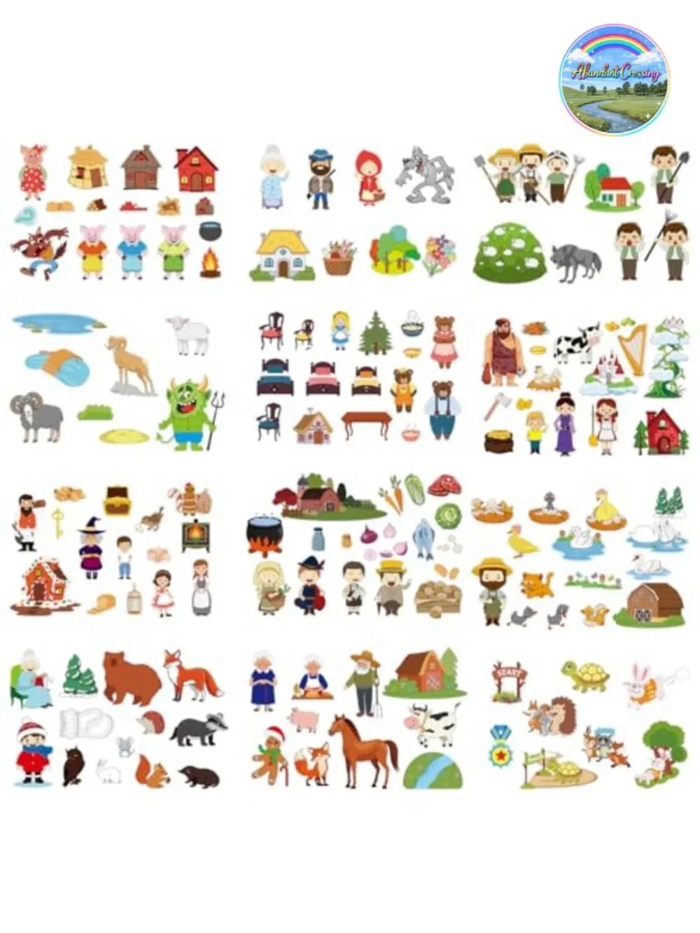 Felt Storytelling Pieces, 152-Piece, Preschool Learning, Flannel Board